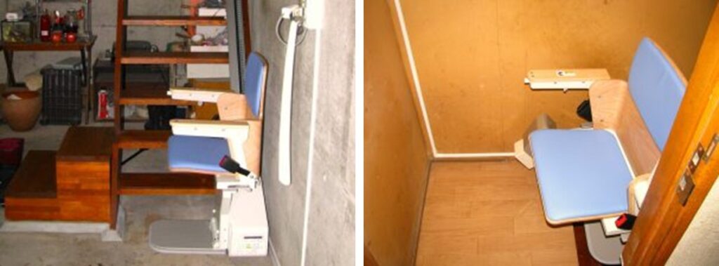 設置後の様子（下階・上階乗降位置）