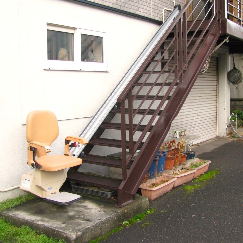 設置後の階段全体